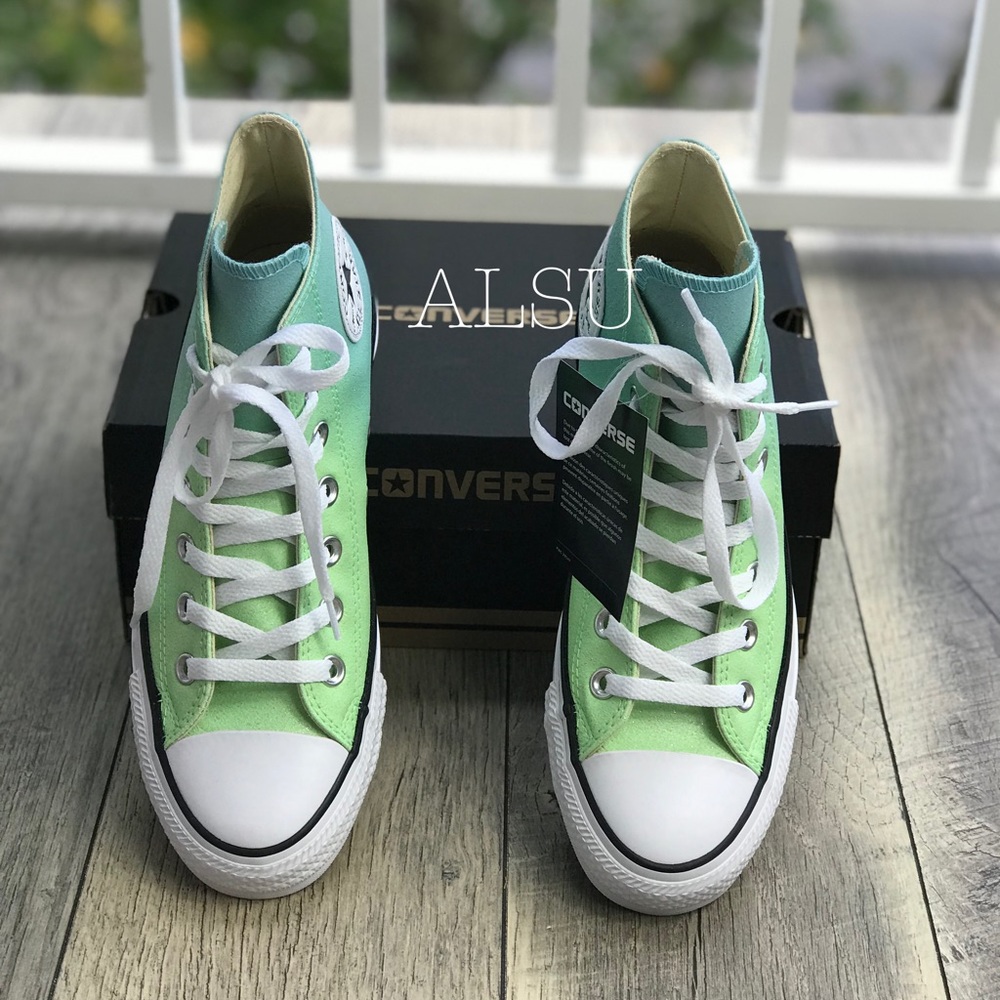 NWT Converse Ctas HI Illusion Green WMNS AUTHENTIC - Picture 4 of 6